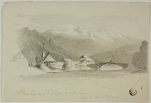 Sint Martinus, in de Sallenche-vallei, kijkend naar de Mont Blanc