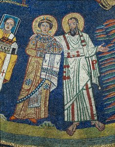 Sint-Praxede en Sint-Paulus (detail) door Unknown artist