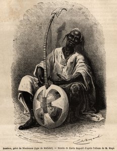 Sambou, de griot van Niantanso (Mali) door Unknown artist
