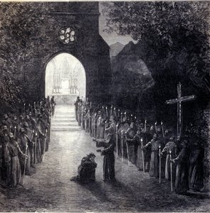 Scenografie voor de laatste scène van Act II voor de opera 