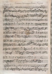 Bladmuziek van Canones diversi super thema regium, muzikaal aanbod van Johann Sebastian Bach (18e eeuw) door Unknown artist