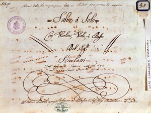 Bladmuziekpagina voor Salve Regina door Domenico Scarlatti door Unknown artist
