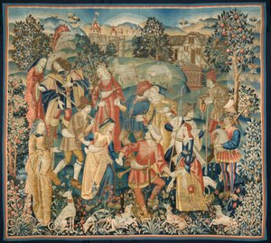Herders in een rondedans door Unknown artist
