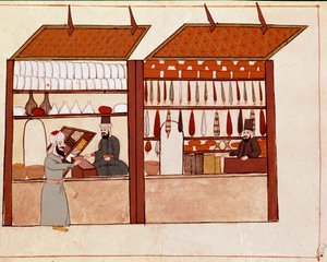 Winkels in de straten van Constantinopel door Unknown artist