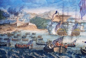 Beleg van Louisbourg door Unknown artist