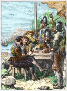 Sir Walter Raleigh in Trinidad, informatie verkrijgen van de Spaanse soldaten over Guiana, 1595 - Expeditie door Walter Raleigh