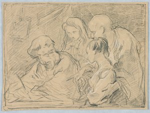 Schets voor een schilderij van de presentatie van de Maagd door Unknown artist