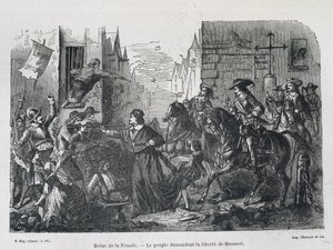 Sling Scene - Het volk roept om de vrijheid van Brousel in 1648 door Unknown artist