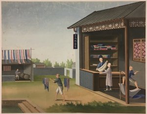 Doek spinnen, theebladeren voorbereiden, zijde voorbereiden door Unknown artist
