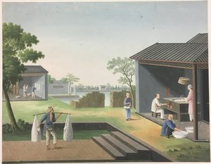 Doek spinnen, theebladeren voorbereiden, zijde voorbereiden