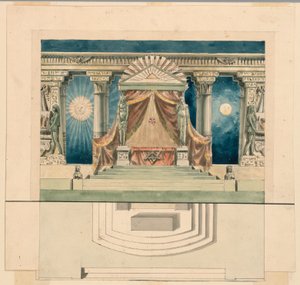 Toneelontwerp, Altaar in Egyptische Tempel
