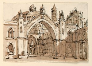 Toneelontwerp, Exterieur van Gotische Kerk