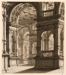 Toneelontwerp, Interieur van een Renaissance Portiek