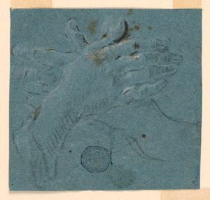 Studie: Een paar gekruiste handen door Unknown artist