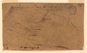 Studie: De linkerhand van een vrouw die een vel papier vasthoudt door Unknown artist