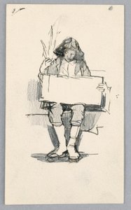 Studie van een jonge jongen door Unknown artist