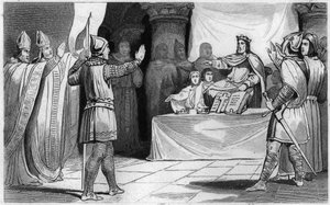 Opvolging van Lodewijk de Vrome of de Debonnaire, 816: de keizer van het Westen door Unknown artist