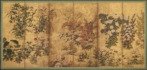 Zomer- en herfstbloemen door Unknown artist