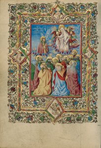 De Hemelvaart van de Maagd en Sint-Thomas die de gordel van de Maagd ontvangt door Unknown artist