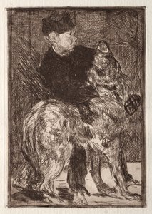 De jongen met een hond door Unknown artist