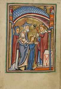 Het vertrek van de Maagd uit de Tempel door Unknown artist