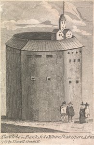 De Globe aan de Bank Side waar Shakespeare Optrad door Unknown artist