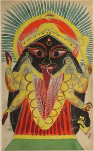 De godin Kali (recto) door Unknown artist
