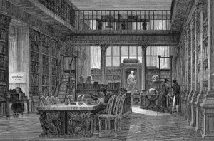 Het Institut de France in Parijs - leeszaal van het INSTITUUT DE FRANCE