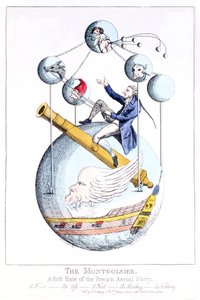 De Montgolfier: Een eersteklas van de Franse luchtmacht (prent) door Unknown artist