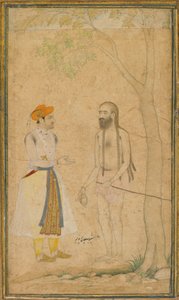 De Mughal Prins Parvez en een Heilige Man door Unknown artist