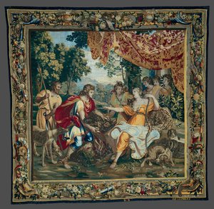 Het offeren van de berenkop, uit Het verhaal van Meleager en Atalanta