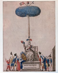 Het Volk is Soeverein - Allegorie van de Franse Republiek en de Boom van Vrijheid door Unknown artist
