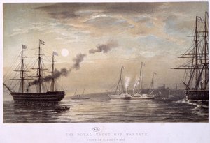Het koninklijk jacht bij Margate: Koninklijk jacht van Engeland, een nacht in maart 1863. door Unknown artist