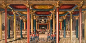 De Tanjore Durbar, nabij Madras in februari 1840 door Unknown artist