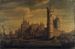 De Toren en Poort van Nesle, Hôtel de Nevers, circa 1650