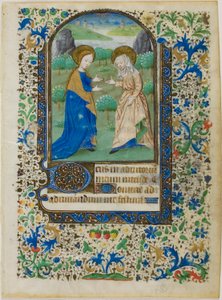De Visitatie, uit een getijdenboek door Unknown artist