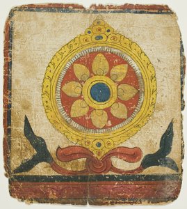 Het Wiel der Wet (Dharmachakra), uit een set inwijdingskaarten (Tsakali) door Unknown artist