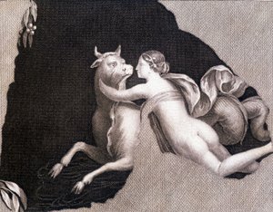 De ontvoering van Europa - gravure door Unknown artist