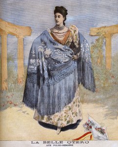 De mooie Otero bij de Folies-Bergère in 1894 door Unknown artist