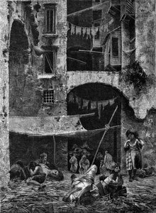 De cholera-epidemie in Napels in 1836