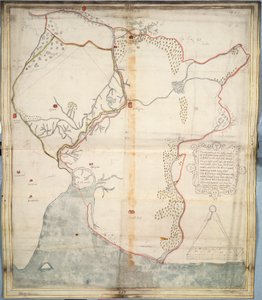 De beschrijving van het kasteel en de landerijen van Insbeguin binnen 3 mijl van Yohall aan de westkant daarvan door Unknown artist