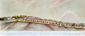 De begrafenisstoet van Bonaparte naar Sint Helena, 1821 door Unknown artist