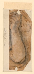 De opgeheven arm van een vrouw door Unknown artist