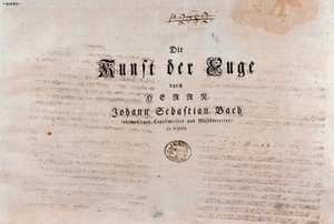 Titelpagina van muzikale partituur van De Kunst van de Fuga, door Johann Sebastian Bach door Unknown artist