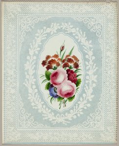 Valentijn zonder titel (Bloemen op kant)