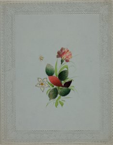 Valentijn zonder titel (Roze en witte bloemen) door Unknown artist