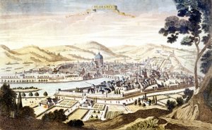 Uitzicht op Florence in de 18e eeuw