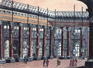 Zicht op een ceremoniële zaal van Slot Schönbrunn, voormalige residentie van de Oostenrijkse keizerlijke familie, gravure uit 1820 door Unknown artist