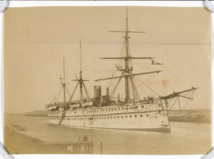 [Zicht op een schip]. door Unknown artist