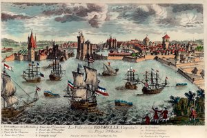 Zicht op de stad en haven van La Rochelle, Frankrijk